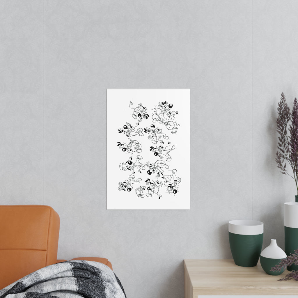 Whimsical Art Posters, Playful Wall Decor, Unique Gifts for Kids, Fun Home Decoration, Birthday Party Art